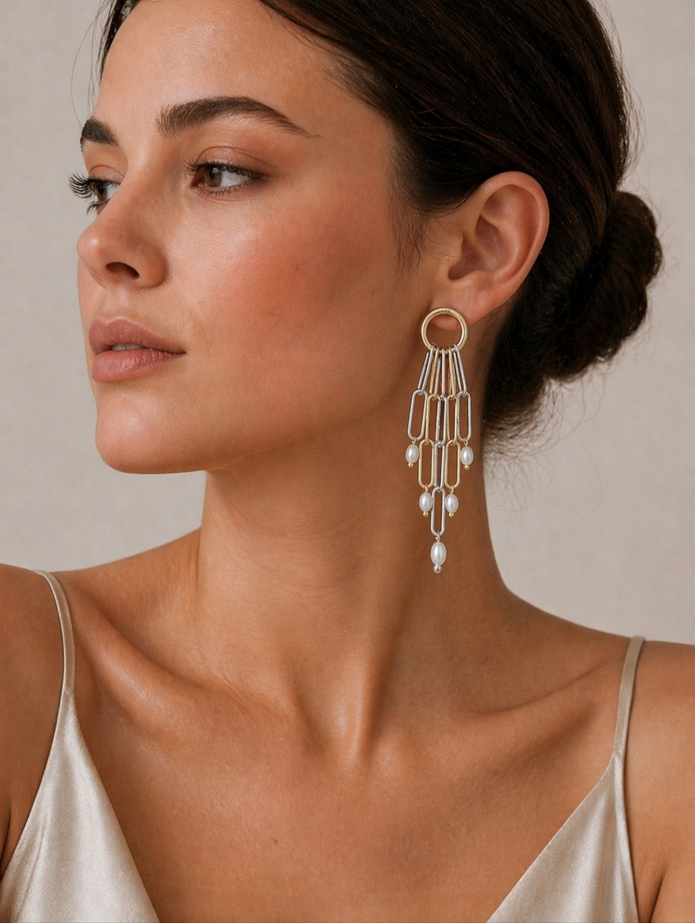 Plunder Design Dangle Post "Paper Clip" Style Earrings - NIP